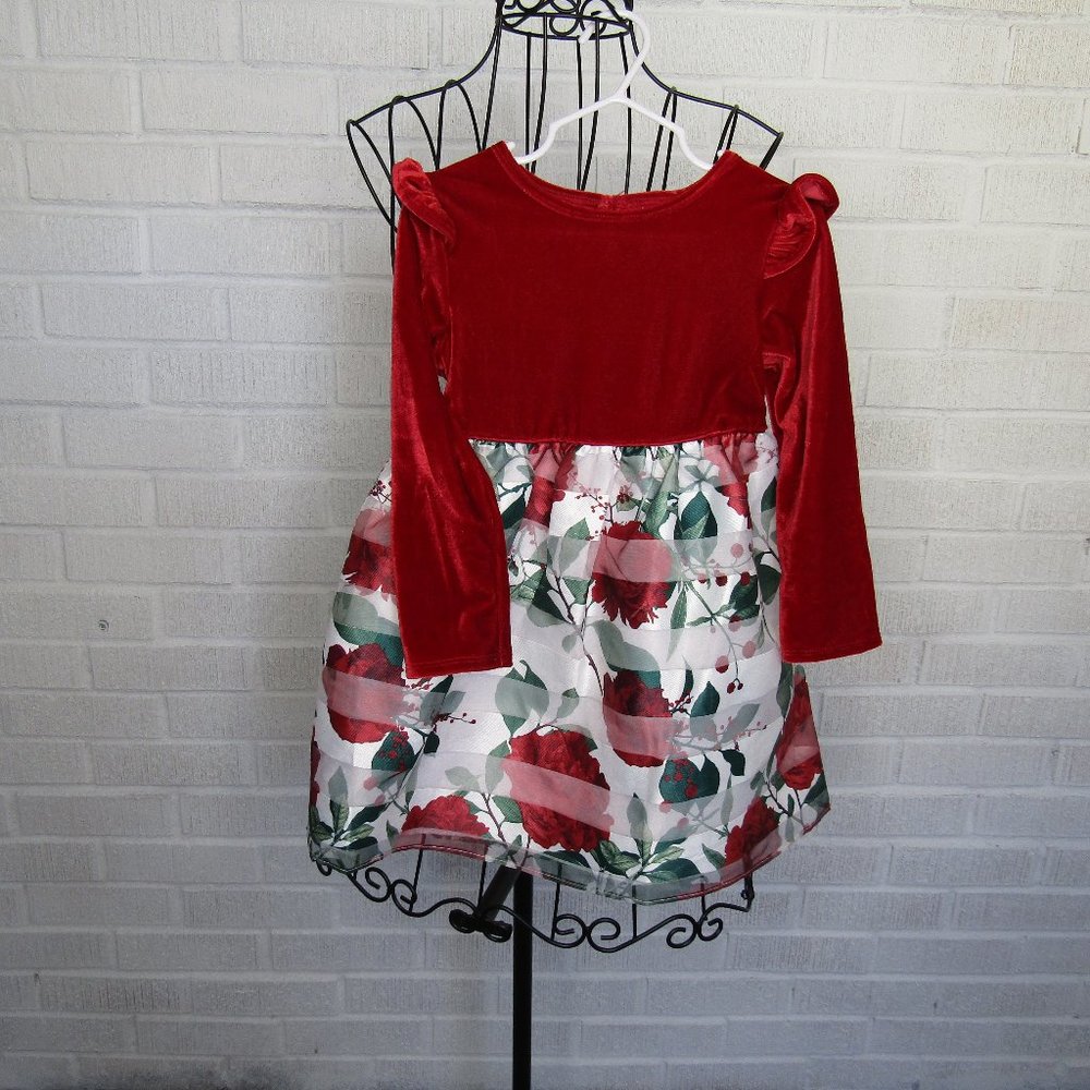 NWOT Wonder Nation 3T red and white floral dress